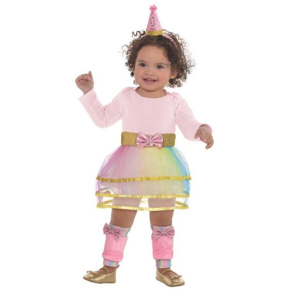 My 1st Birthday Kit Include Tutu Leg Warmers crown Headband 4 Piece set - Picture 1 of 15